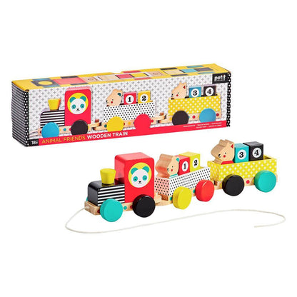 Wooden Pull Along Train Toy - Twinkle Twinkle Little One