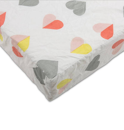 Hearts Crib Sheet - Twinkle Twinkle Little One