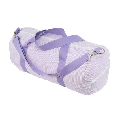 Lilac Seersucker Weekender Duffel - Twinkle Twinkle Little One