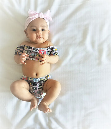 Mini Pink Vintage Camera Print Bikini - Twinkle Twinkle Little One