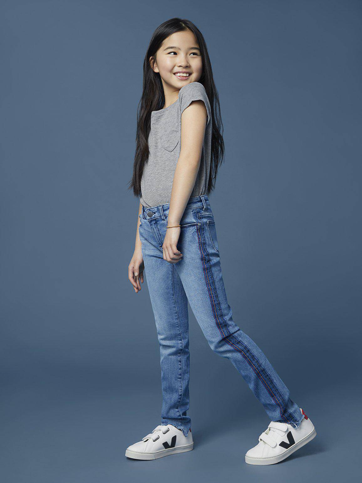 Chloe Skinny Jean in Thunder Stripe - Twinkle Twinkle Little One