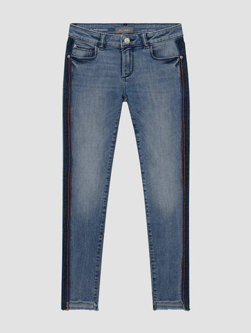 Chloe Skinny Jean in Thunder Stripe - Twinkle Twinkle Little One