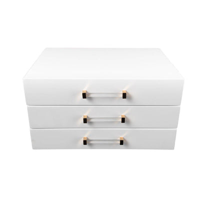 White Kendall High-Gloss Jewelry Box - Twinkle Twinkle Little One