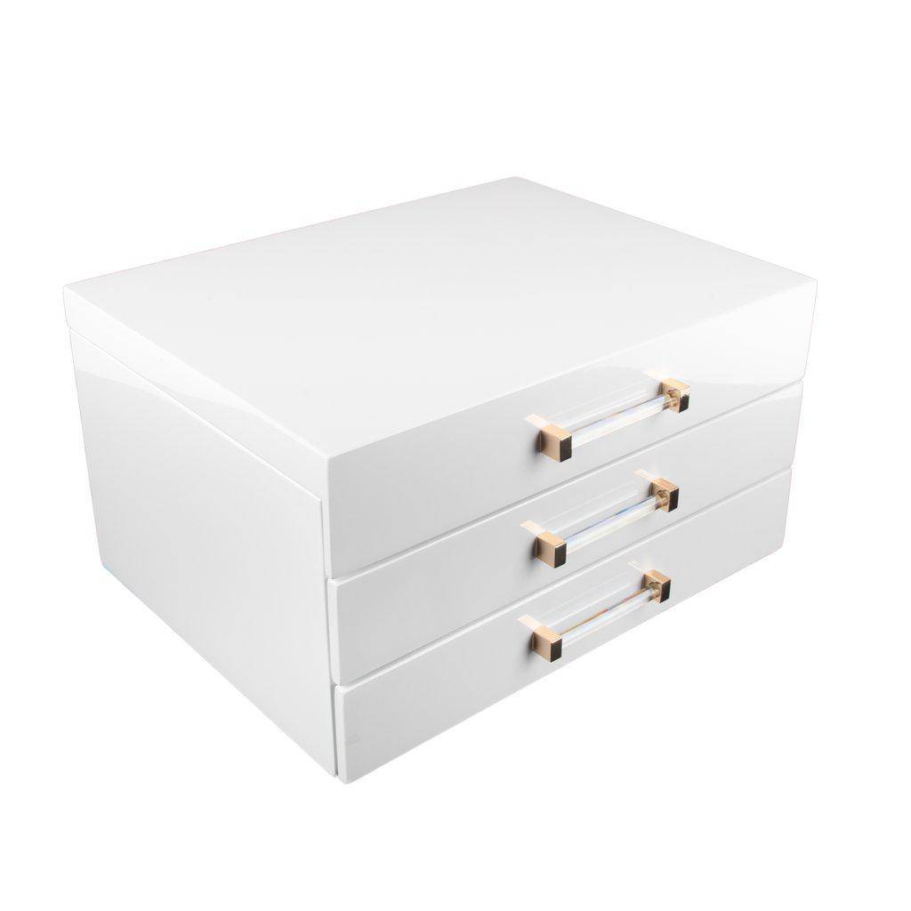 White Kendall High-Gloss Jewelry Box - Twinkle Twinkle Little One