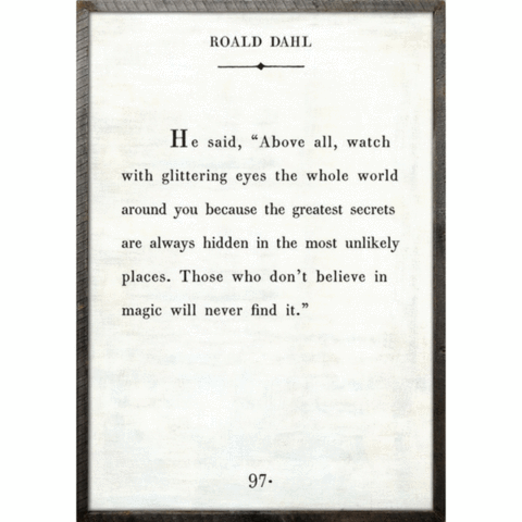Roald Dahl Art Piece - Twinkle Twinkle Little One