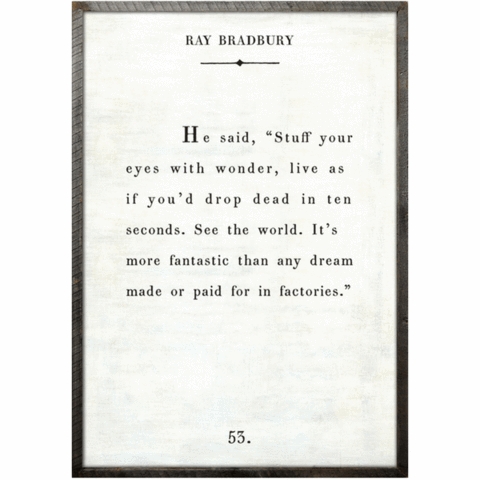 Ray Bradbury Art Piece