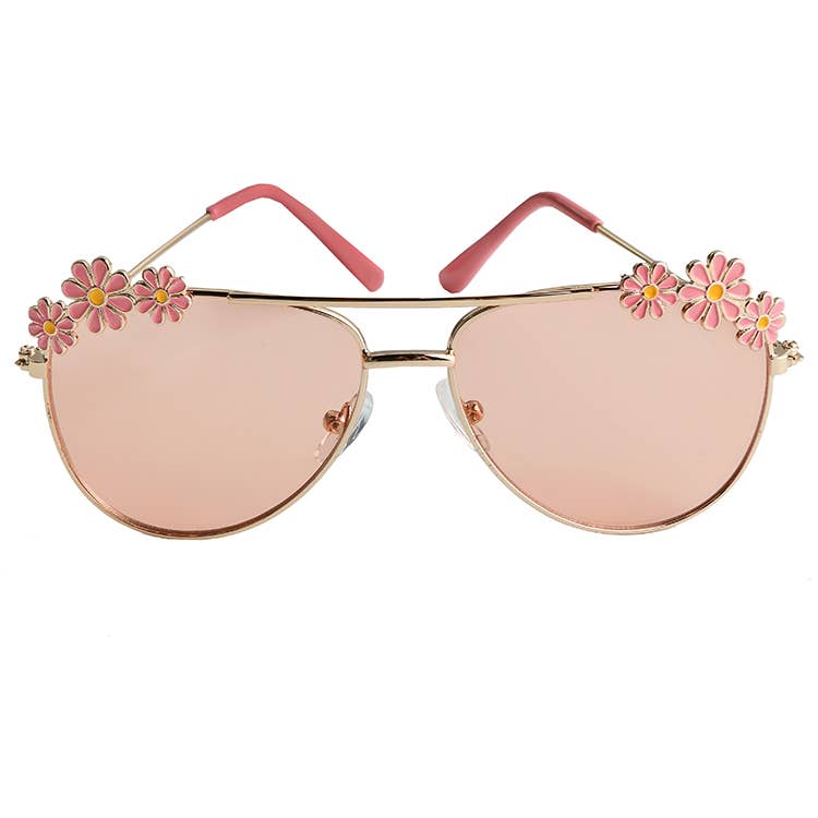 Pink Daisy Aviator Sunglasses - Twinkle Twinkle Little One