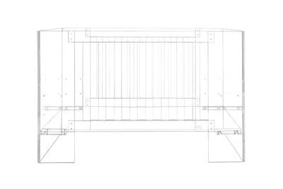 Nursery Works Vetro Crib in Clear Acrylic - Twinkle Twinkle Little One