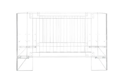 Nursery Works Vetro Crib in Clear Acrylic - Twinkle Twinkle Little One