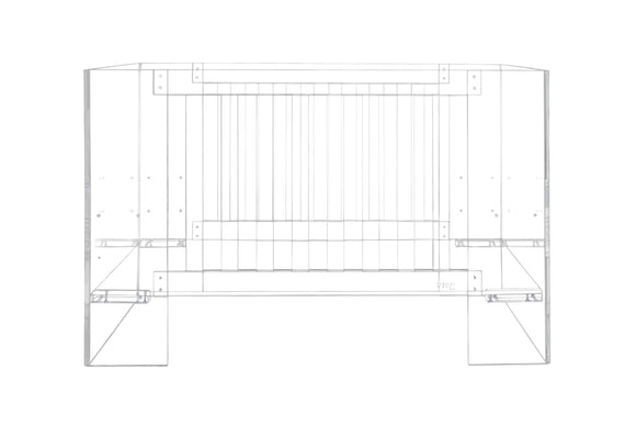 Nursery Works Vetro Crib in Clear Acrylic - Twinkle Twinkle Little One