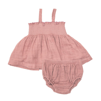Rose Tan Smocked Top & Bloomer - Twinkle Twinkle Little One