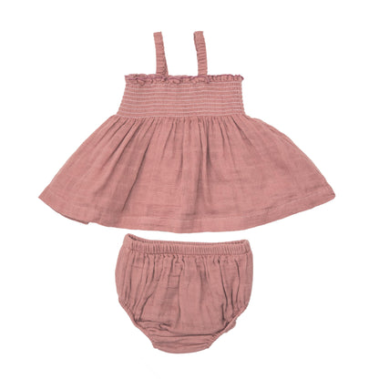 Rose Tan Smocked Top & Bloomer - Twinkle Twinkle Little One