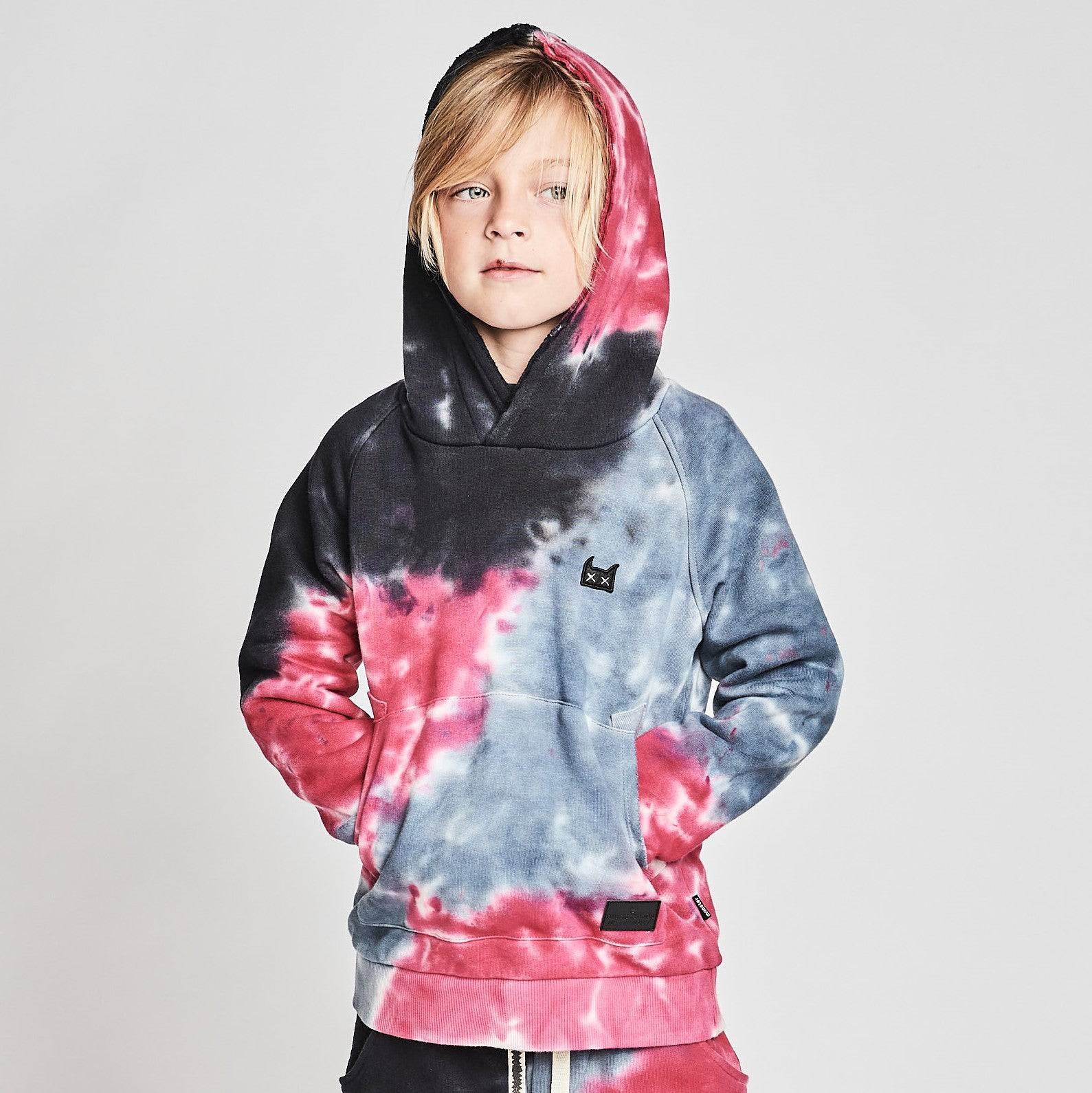 Munster Kids Scoop Hoody-Blue/Pink Dye - Twinkle Twinkle Little One