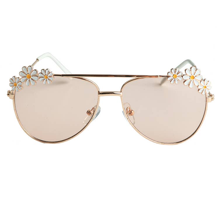 White Daisy Aviator Sunglasses - Twinkle Twinkle Little One