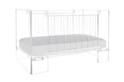 Nursery Works Vetro Crib in Clear Acrylic - Twinkle Twinkle Little One