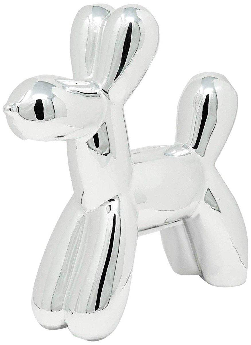 Silver Mini Balloon Dog Bank - 7.5" - Twinkle Twinkle Little One