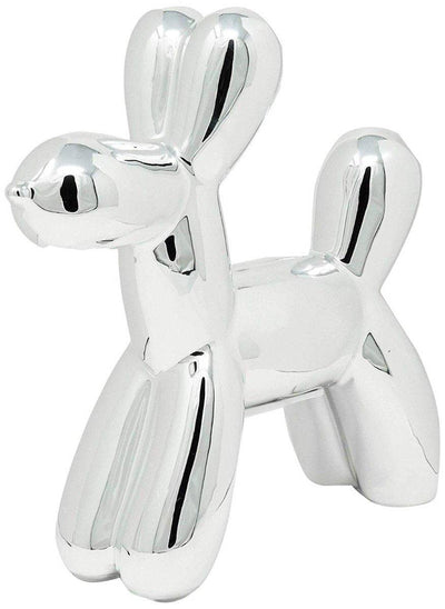 Silver Mini Balloon Dog Bank - 7.5" - Twinkle Twinkle Little One