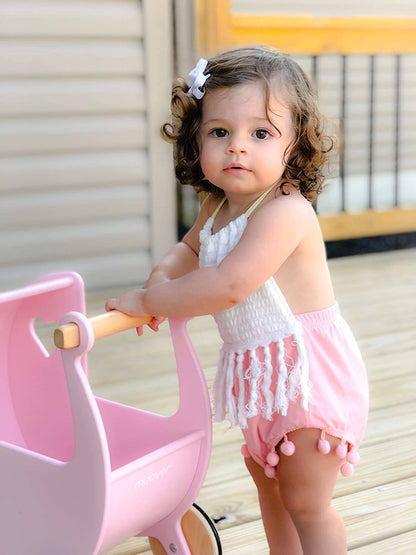 Traditional Dolls Stroller (Pram) - Light Pink - Twinkle Twinkle Little One