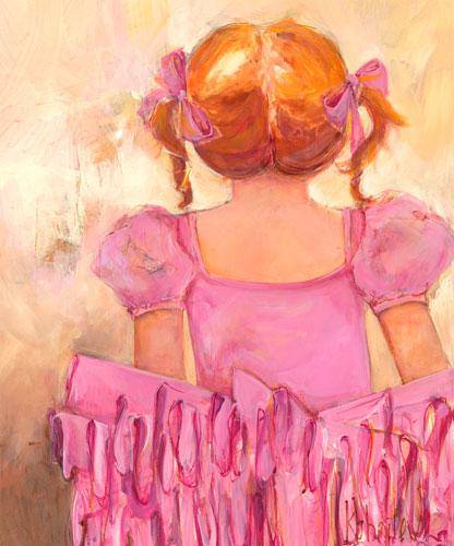 Angelic Ballerina Red Hair Canvas Reproduction