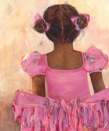Perfect Ballerina African American Canvas Reproduction