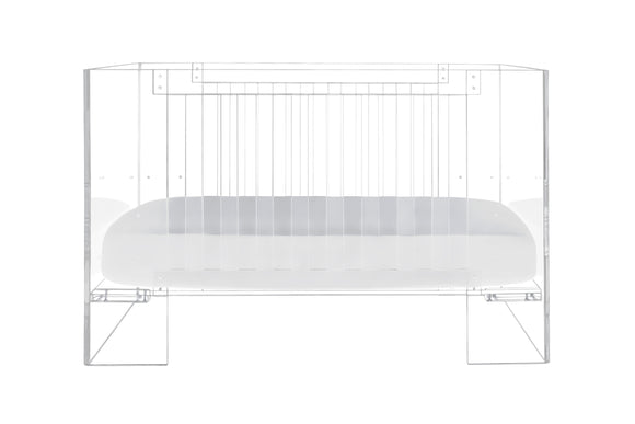 Nursery Works Vetro Crib in Clear Acrylic - Twinkle Twinkle Little One
