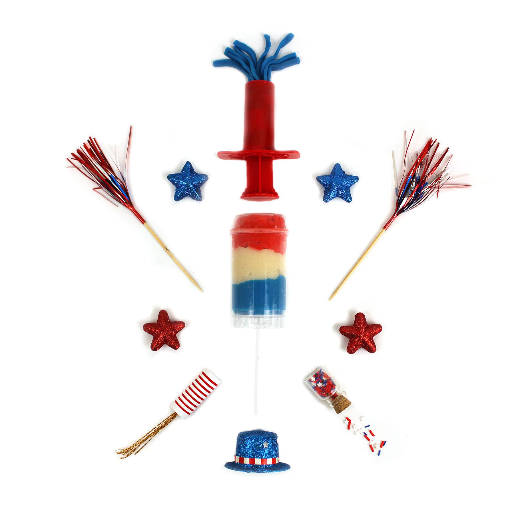 Fireworks Independence Day Sensory Play Dough Kit - Twinkle Twinkle Little One