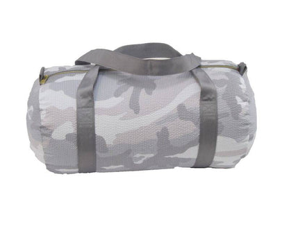 Snow Camo Seersucker Medium Duffel - Twinkle Twinkle Little One