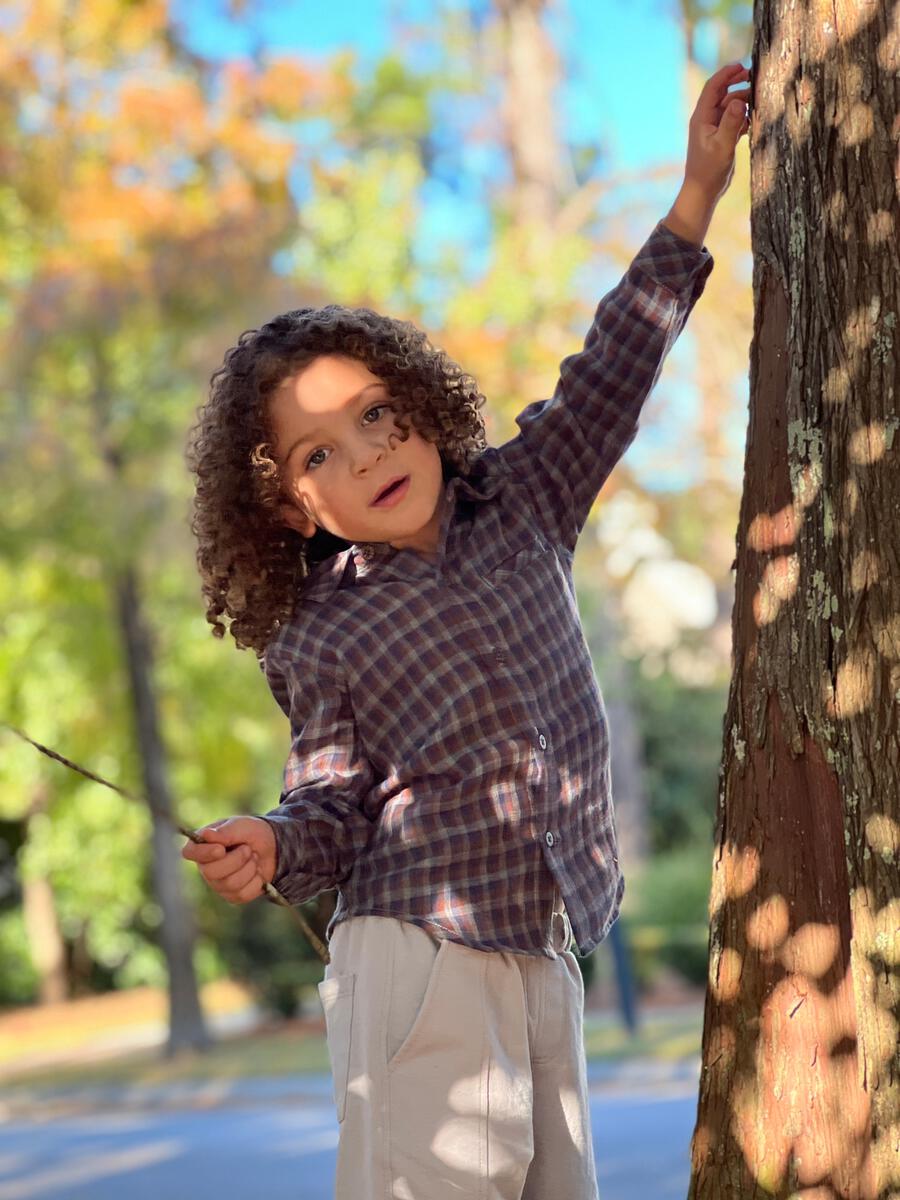 Me & Henry Brown & Grey Plaid Atwood Woven Shirt - Twinkle Twinkle Little One