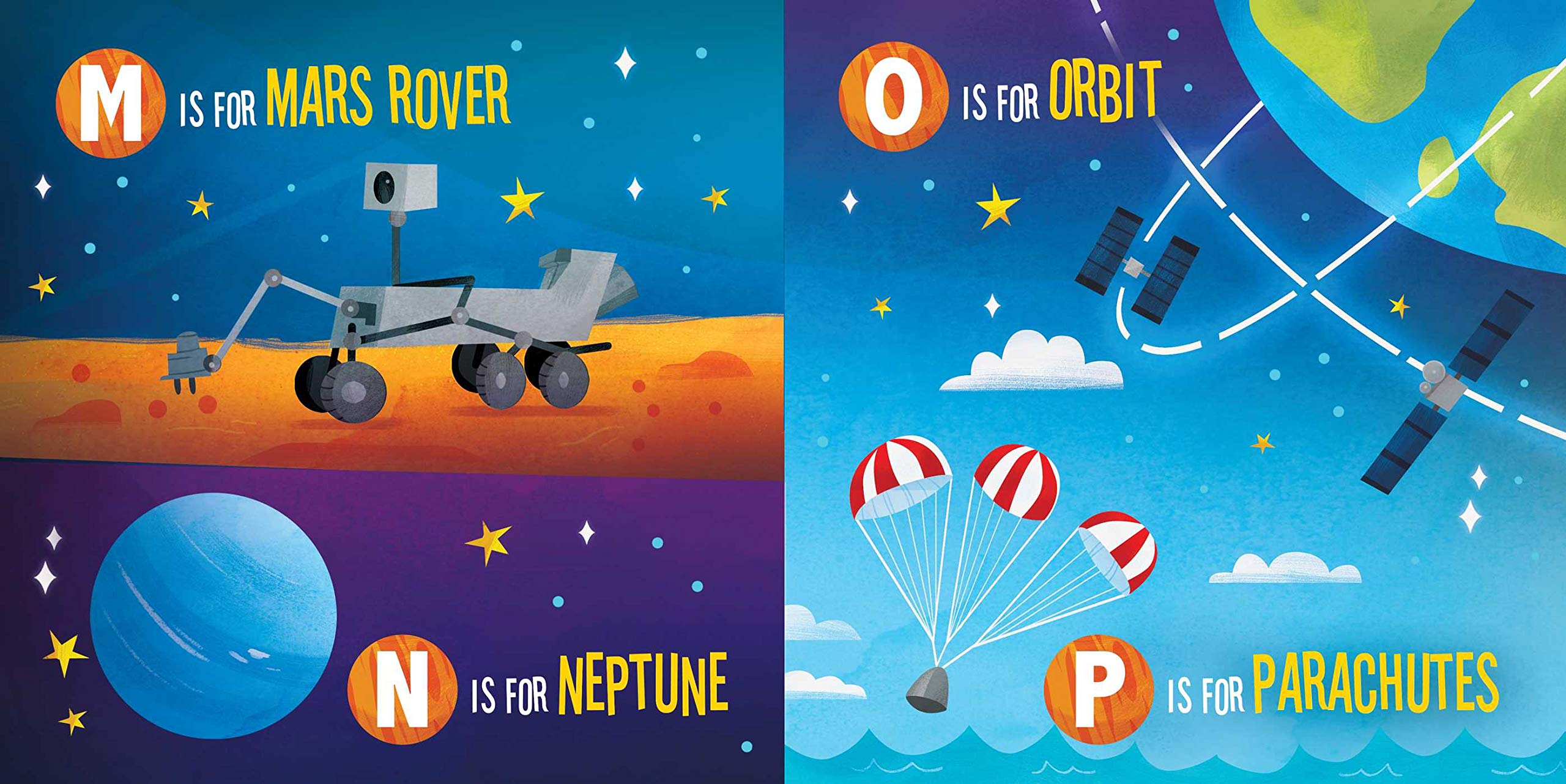 A is for Astronaut: An Out-of-This-World Alphabet Adventure Board Book - Twinkle Twinkle Little One