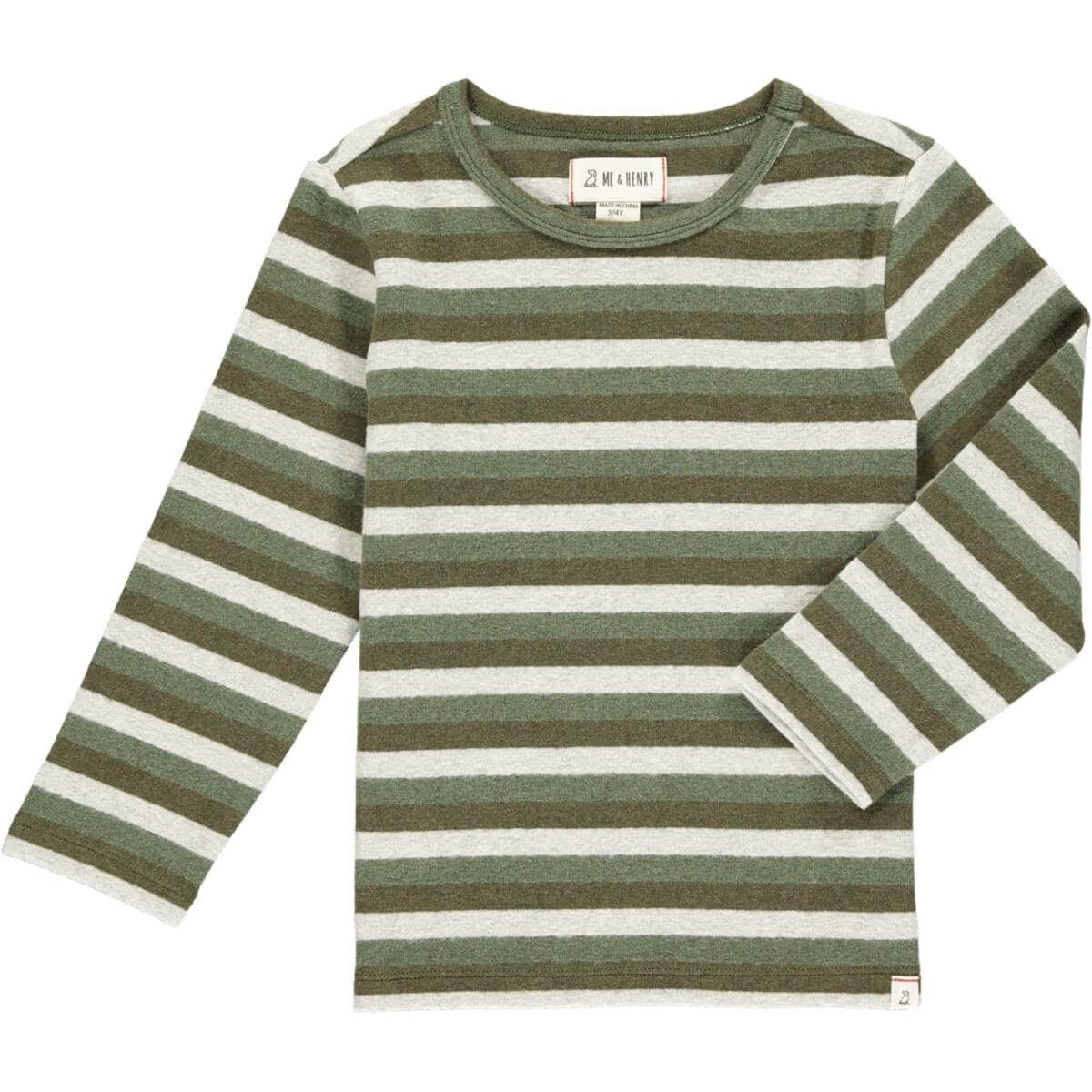 Alcoa Long Sleeve - Loden Green Stripe - Twinkle Twinkle Little One