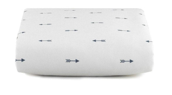Navy Mini Arrows Crib Sheet - Twinkle Twinkle Little One