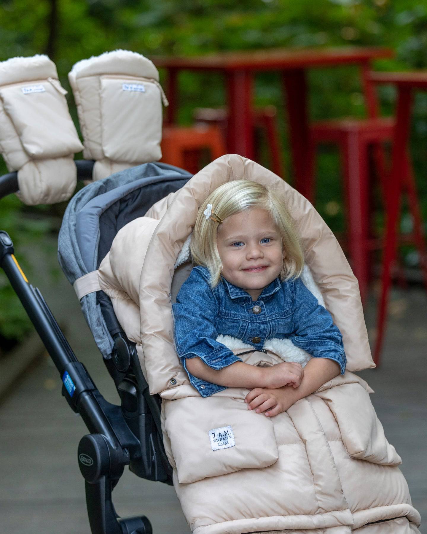 7am double outlet stroller blanket