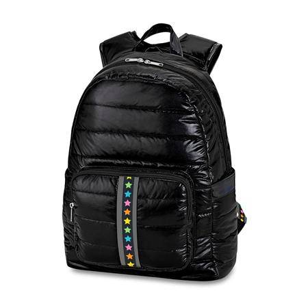 Puffer Backpacks-Black w/ Multi Star Strap - Twinkle Twinkle Little One