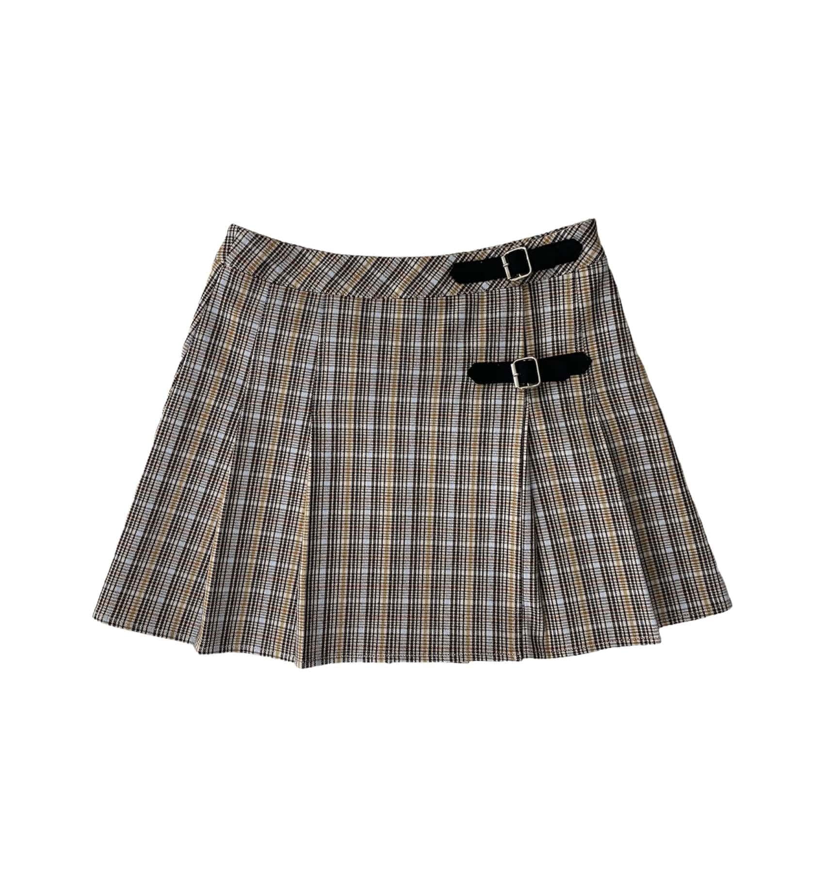 Brittany Skirt - Blue & Taupe Plaid - Twinkle Twinkle Little One