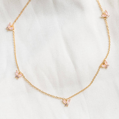 Baby Pink Mari Choker - Gold - Twinkle Twinkle Little One