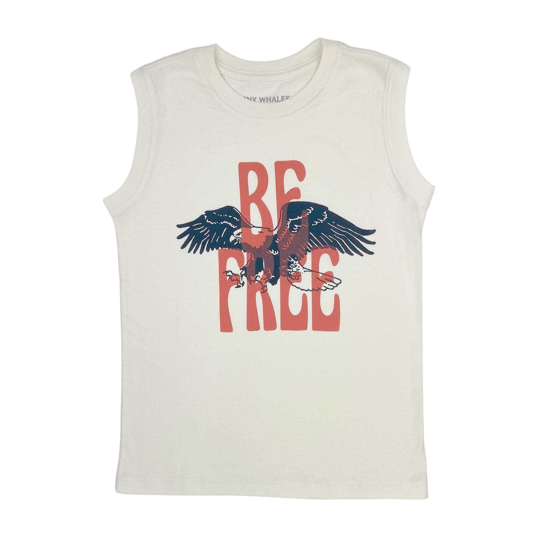 Tiny Whales Be Free Natural Muscle Tank - Twinkle Twinkle Little One