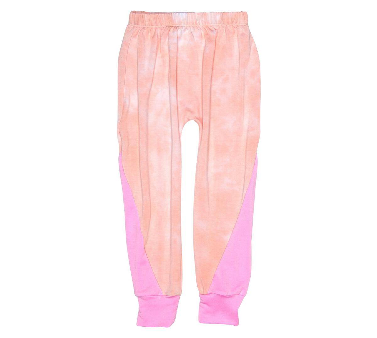 Block Pant in Textured Peach & Candy - Twinkle Twinkle Little One