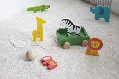 Safari Animals Wooden Bowling - Twinkle Twinkle Little One
