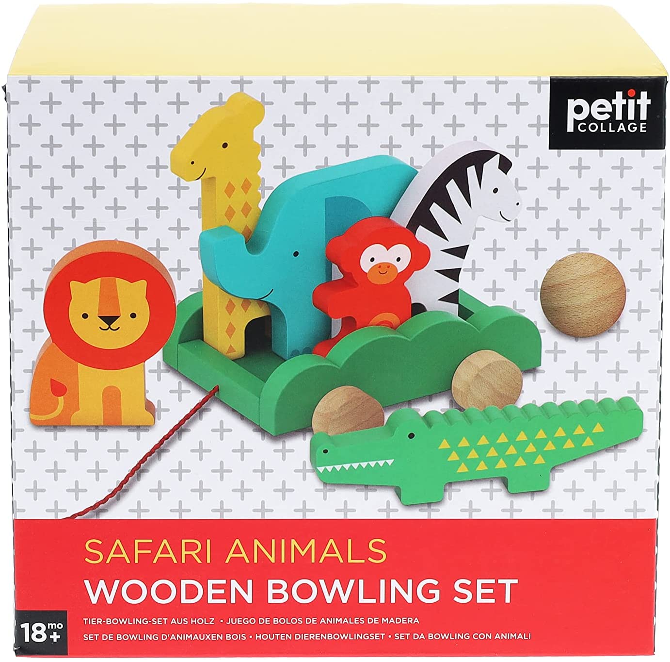 Safari Animals Wooden Bowling - Twinkle Twinkle Little One