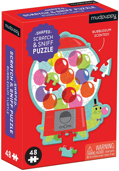 Bubblegum Turtle 48 Piece Scratch and Sniff Shaped Mini Puzzle - Twinkle Twinkle Little One