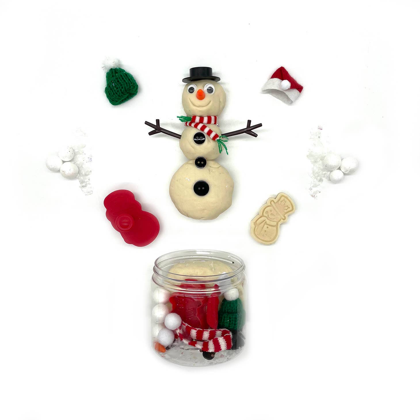 Build a Snowman Dough Globe Sensory Play Dough Kit - Twinkle Twinkle Little One