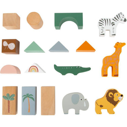 Safari Theme Building Blocks 50 Piece Playset - Twinkle Twinkle Little One