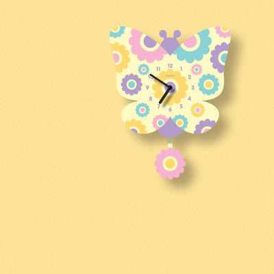 Butterfly Pendulum 3-D Clock - Twinkle Twinkle Little One