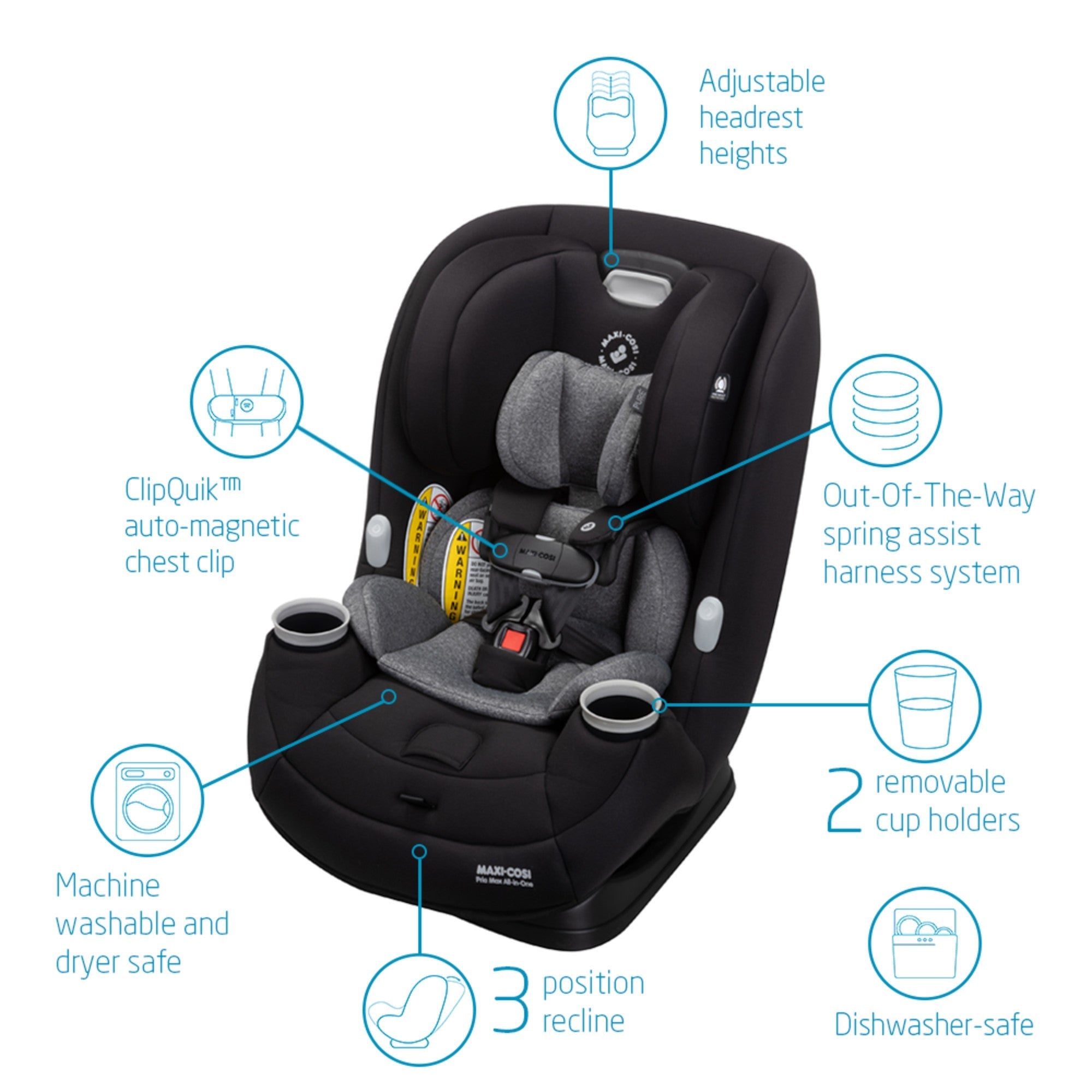 Maxi-Cosi Magellan LiftFit All-in-One Convertible Car Seat - Twinkle Twinkle Little One