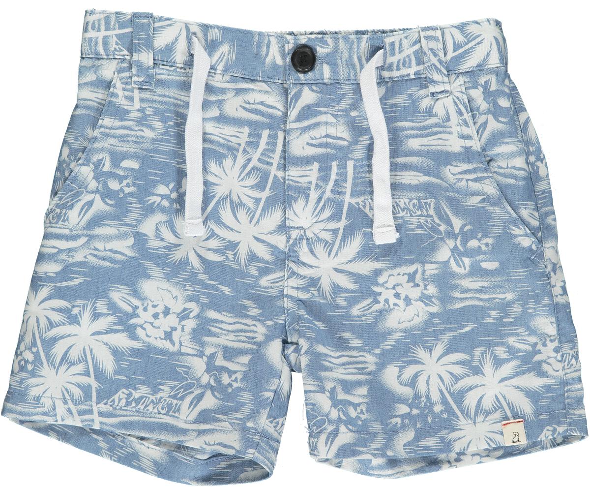 Chambray Surfer Crew Shorts - Twinkle Twinkle Little One