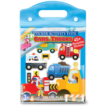 Cars & Trucks Sticker Activity Tote - Twinkle Twinkle Little One