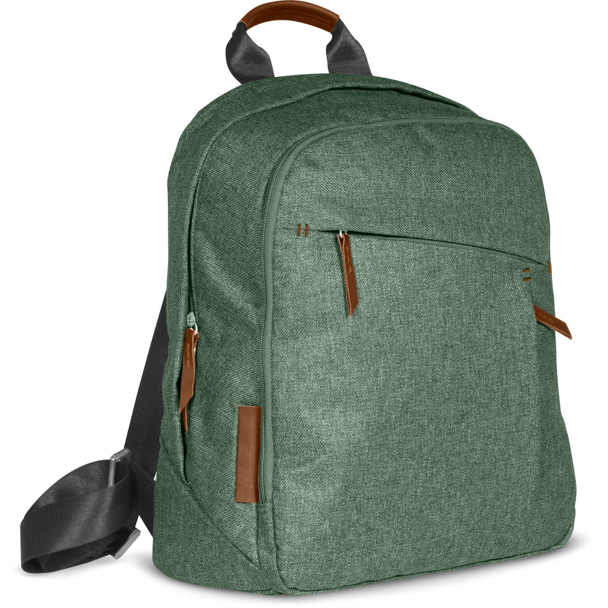 Buy gwen-emmett-green-melange-saddle-leather UPPAbaby Changing Backpack