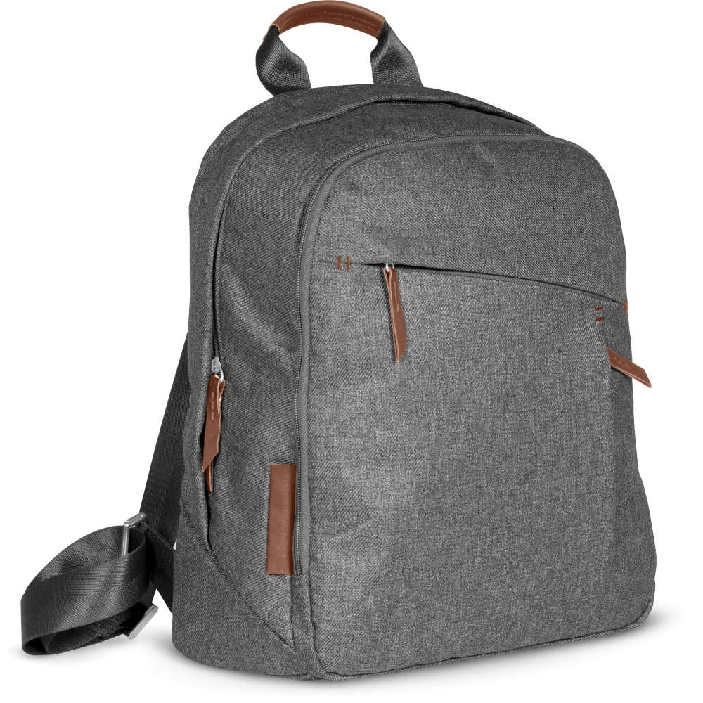 Buy greyson-charcoal-melange-saddle-leather UPPAbaby Changing Backpack