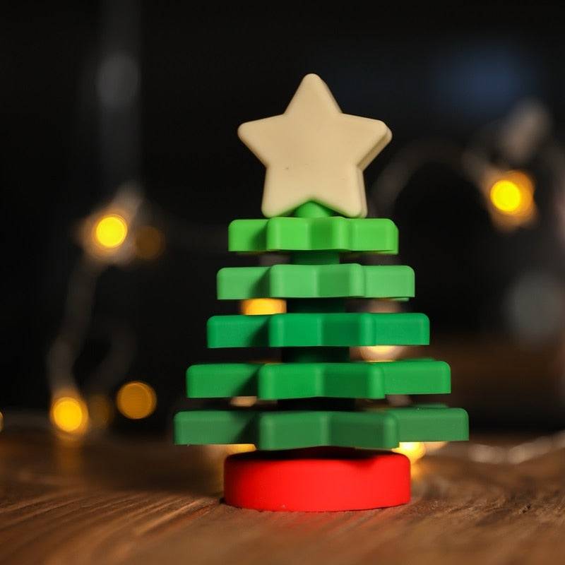Christmas Tree Teether Silicone Stacker Toy - Twinkle Twinkle Little One