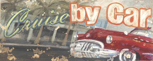 Cruise by Car-Canvas Reproduction